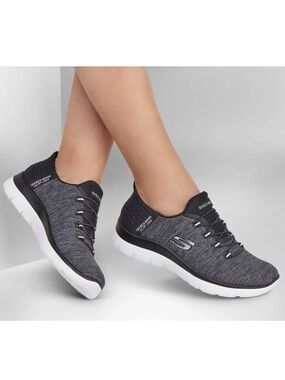 Skechers Slip-ins Summits Dazzling Haze 8.5 Sneakers black/white